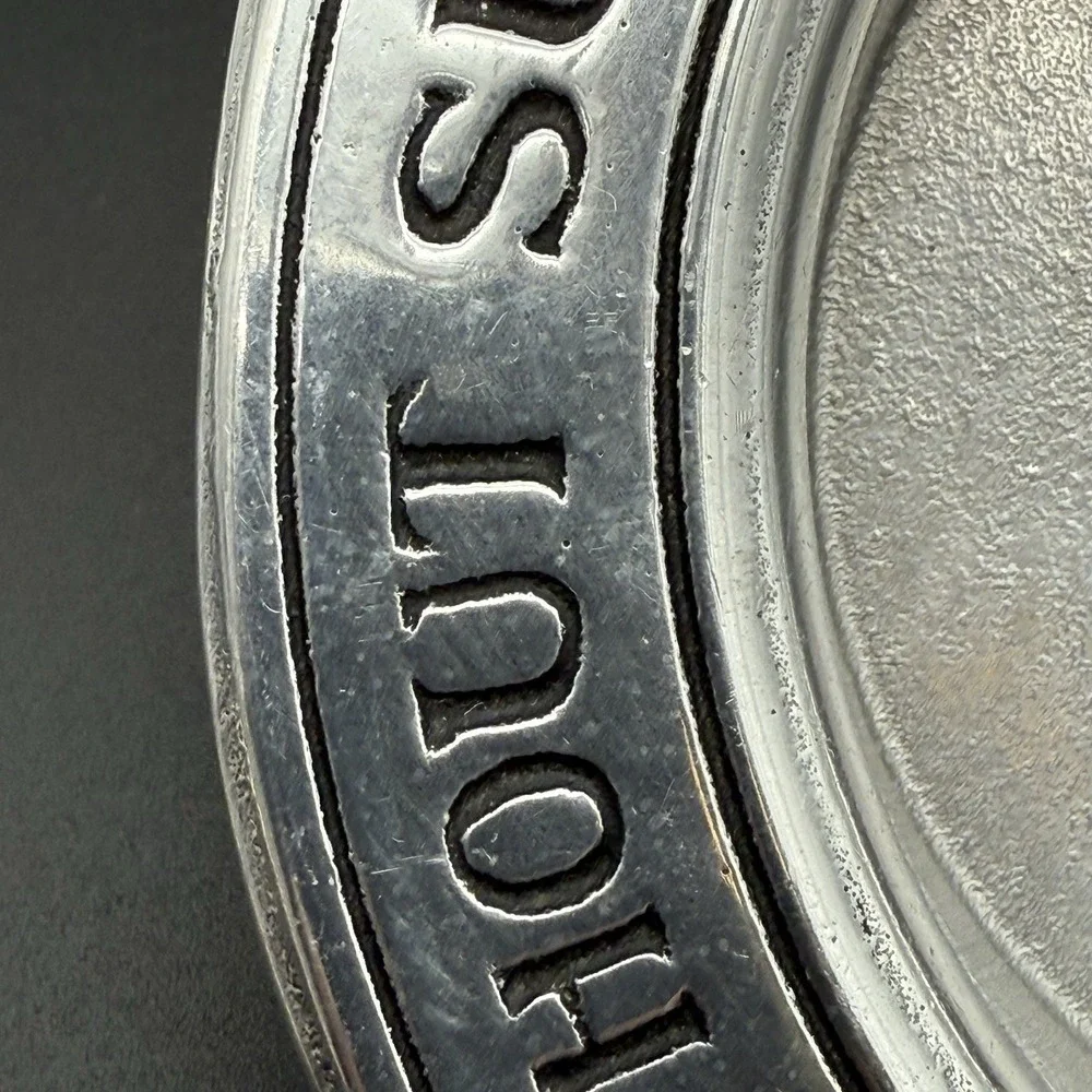 Wilton‎ Pewter Wine Bottle Coaster Dinner Without Wine Like Day Without Sunshine